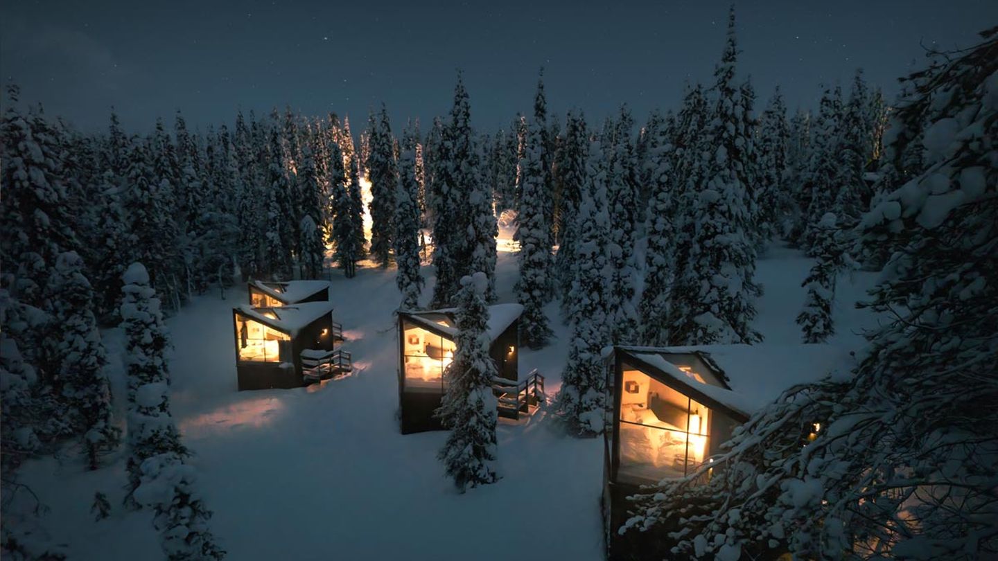 Overnachting in Magical Pond Nature Igloos Ruka