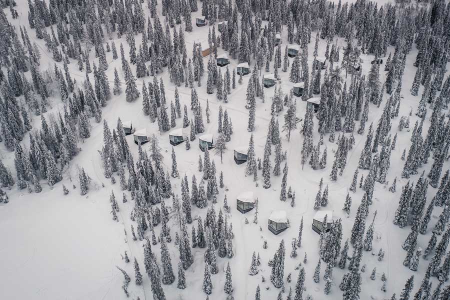 Overnachting in Magical Pond Nature Igloos Ruka